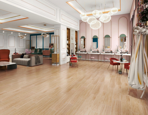 Buy Effect  Wooden Ceramic Tiles For Inside Wall Floor Buff Color 20x100cm Bedroom Office W.A 3% Building Porcelain Tiles online manufacture