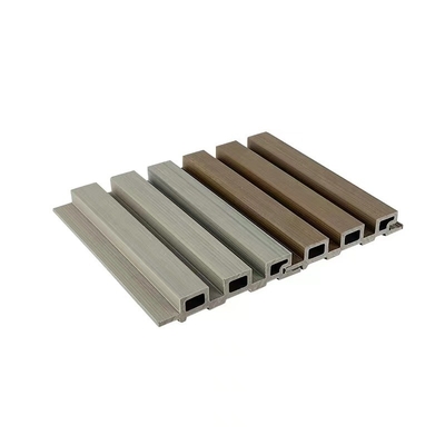Buy 23x135mm WPC Cladding Panel Wood Plastic Composite Fluted Plank Wall Panel Interior Brown online manufacture
