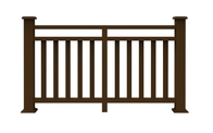 SGS WPC Fence Panel Protective Railing 2000x1200mm Outside Board For Garden Engineering