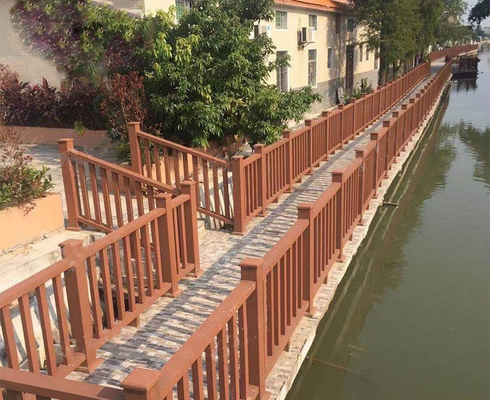 Buy Fireproof WPC Fence Panel Wood Plastic Composite Interior Board Tan Protective Railing For Riverside 200x120cm online manufacture
