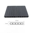 Dark Gray Wood Plastic Composite Panel Outside Courtyard Pergola Board Partition 170x24mm