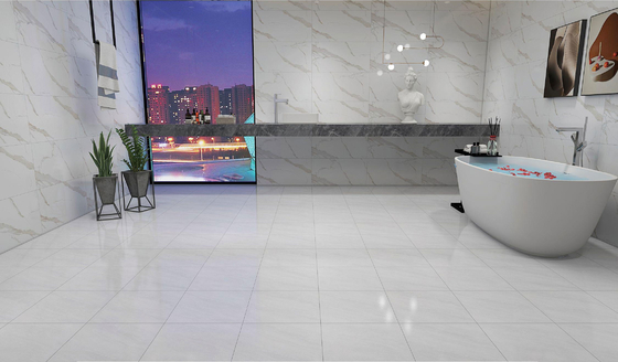 Buy Acid-Resistance 400x400mm Light Gray Matte Glazed Ceramic Rustic Tile For Living Room And Bathroom online manufacture