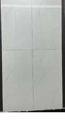 Buy Glossy Polished Glazed White Carrara Ceramic Tiles For Floor Wall 600x1200mm Firebrick For Living Room online manufacture