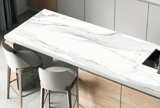 Buy Curtain White Sintered Stone Slab 1600x3200x12mm Matte Finish online manufacture