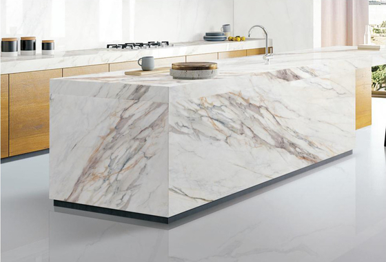 Buy Wear Resistance 160x320cm Sintered Stone Slabs Cloud White Rock Floor Tile 12mm online manufacture