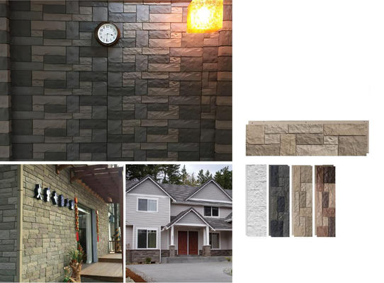 Buy Castle Panel Brown Polyurethane Cultured Stone Brick 1200x300x30mm online manufacture