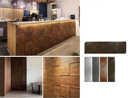 Buy Tree Ring Wood Brown Cultured Stone Brick 1160x300x30mm Waterproof Good Sealing online manufacture