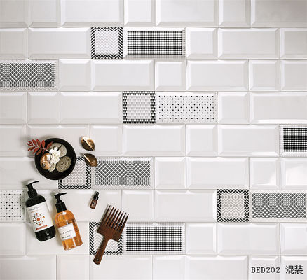 Buy 10x30cm White Body Clay Wall Tiles for Bathroom and Kitchen online manufacture