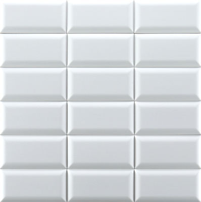 Buy White Glossy Ceramic Wall Tiles 75x152mm for Kitchen Bathroom online manufacture