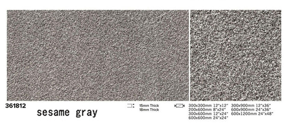 Buy Non-Slip Full Body Modern Tiles Gray 600x1200x15mm Flamed Surface Outdoor Floor Porcelain Paving Tile For Building online manufacture