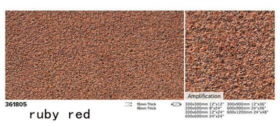 Buy Red Yellow Full Body Porcelain Paving Tile 600x1200mm Flamed Matte online manufacture