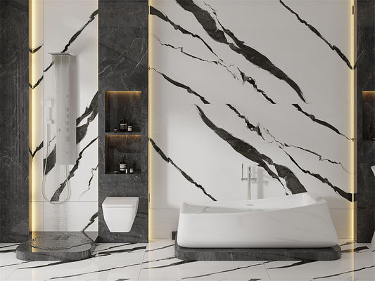Buy White Polished Sintered Stone Slab 1420x2700mm Antibacterial Indoor online manufacture
