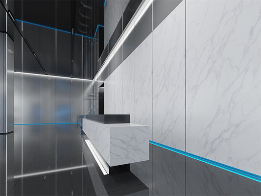 Buy White Matte Sintered Stone Slab 1420x2700mm for Office Floors online manufacture
