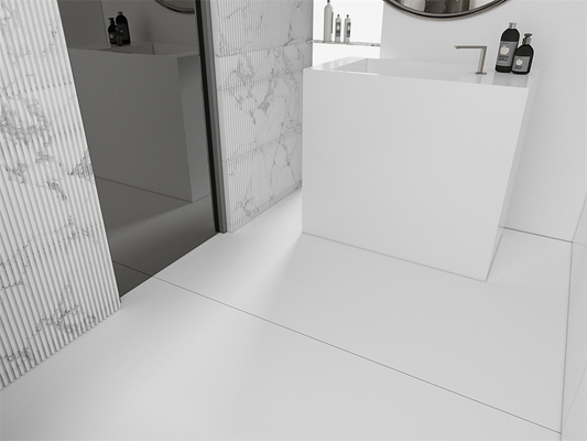 Buy Pure White 1420x2700mm Matt Outside Wall Porcelain Sintered Stone Slab And Big Slabs For Decoration And Dining Room online manufacture