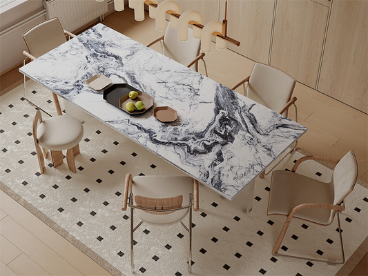 Buy Decoration 1600x3200mm Polished Glazed Porcelain Sintered Stone Slab And Interior Wall Big Slabs For Dining Room online manufacture