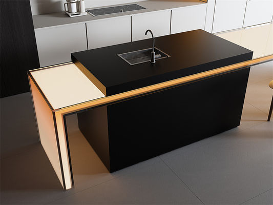Buy Black Matte Sintered Stone Slab 1600x3200mm for Interior Decor online manufacture