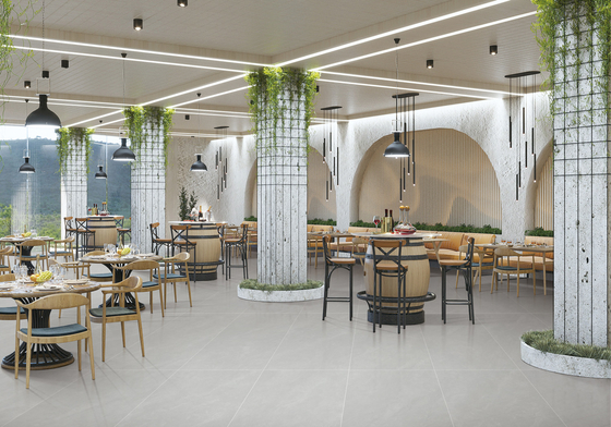 Buy Gray Interior Floor Durable Soft Glazed Porcelain Tile And 600x1200mm Antibacterial Tiles For Renovation And Project online manufacture