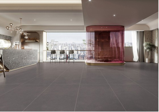 Buy Dark Gray Office Tiles And Matt 120x60cm indoor Wall ISO9001 Soft Glazed Porcelain Tile online manufacture