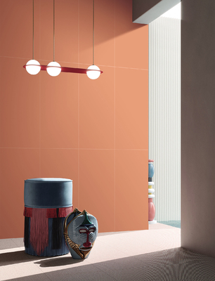 Buy Orange Indoor Wall Matt Soft Glazed Porcelain Tile And Non-Slip Tiles For Bedroom Decoration online manufacture