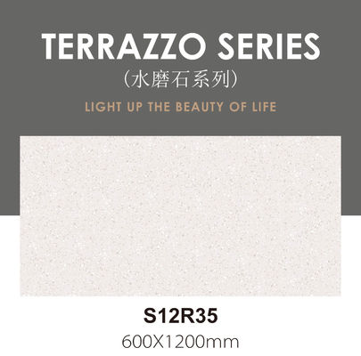 buy 60x120cm White Terrazzo Glazed Porcelain Tile for Indoor Floors online manufacture