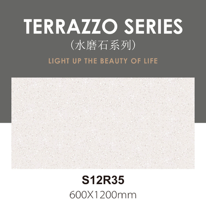 Buy Textured 60x120cm White Terrazzo Indoor Floor Soft Glazed Porcelain Decoration Tiles For Bathroom online manufacture