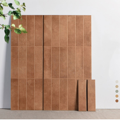 Buy Acid-Resistance Baby Face Glazed Ceramic Tiles And Indoor Wall Elegant Tiles Of Hotel  400x800mm Brown online manufacture