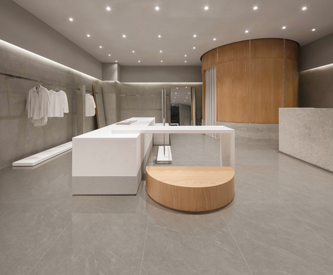 Buy 24x48 Gray Soft Glazed Porcelain Tiles for Indoor Floor and Wall online manufacture