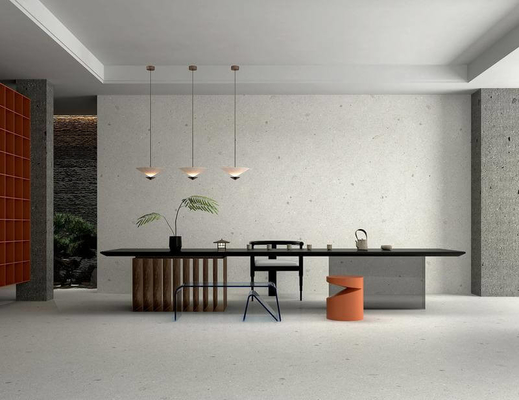 Buy Interior Floor 1200x1200x9mm Eco-Friendly Tiles And Light Gray W.A 0.5% Terrazzo Soft Glazed Porcelain Tile For House And Office online manufacture