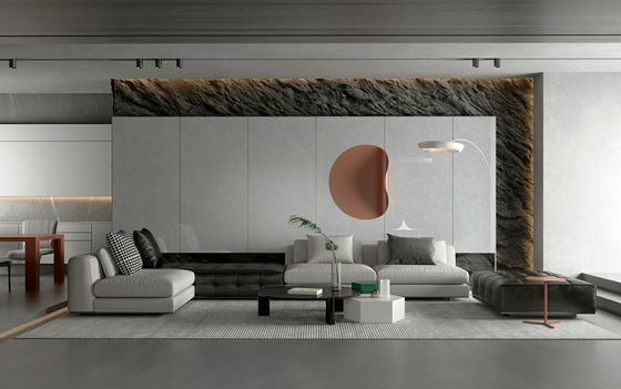 Buy 900x1800mm Polished Glazed Porcelain Tile Grey Scratch-Resistant online manufacture