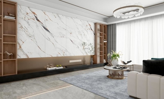Buy Carrara Polished Glazed Porcelain Tile 900x1800x9mm And Grade AAA Interior Floor And Wall Tile For Balcony And Office Gold And White online manufacture