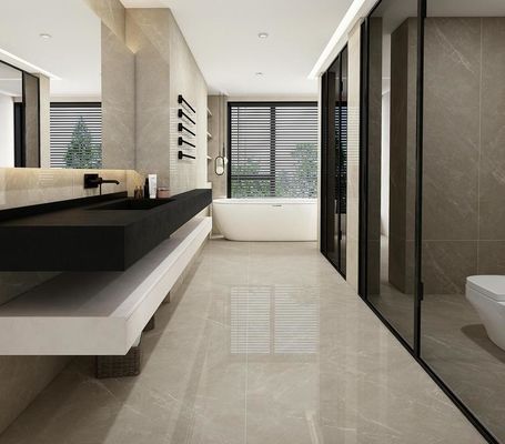 buy Polished Glazed Porcelain Tile 900x1800mm Light Gray Non-Slip online manufacture