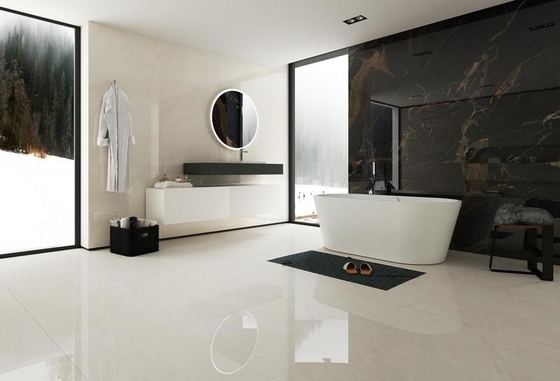 Buy Water-Proof Acid-Resistance 900x1800x9mm Inside Wall And Floor Porcelain Glazed Polished Tile For Living Room Non-Slip Beige online manufacture
