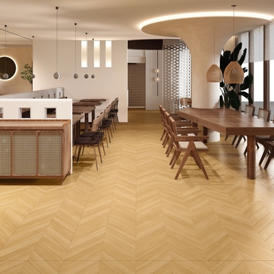 Buy Fishbone Wear-Resistant 600x1200mm Brown And Yellow Wooden Porcelain Tiles For Bedroom online manufacture