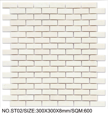 Buy Elegant White 300x300mm Natural Stone Mosaic For Hotel and Building online manufacture