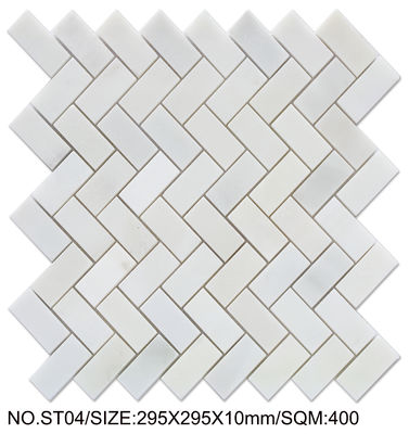 Buy Antibacterial White 295x295mm Natural Stone Swimming Pool Mosaic For Villa online manufacture