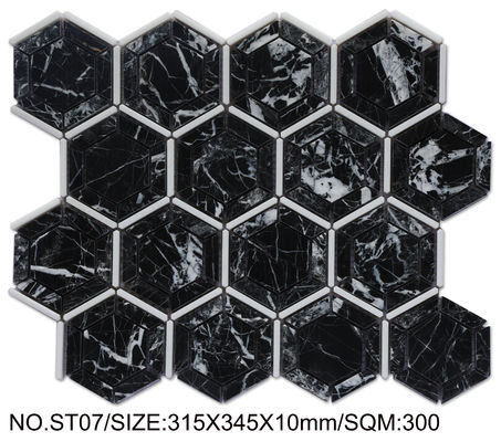Buy Scratch-resistant Black 315x345mm Swimming Pool Mosaic For Balcony online manufacture