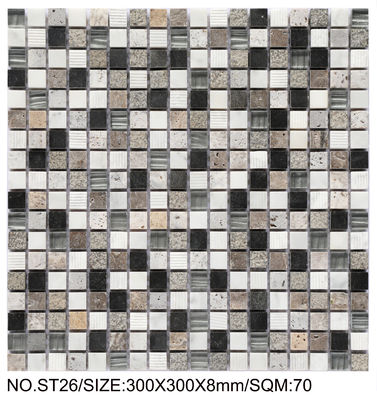 Buy Elegant And Durable Square 300x300mm Natural Stone Mosaic For Bedroom and office online manufacture