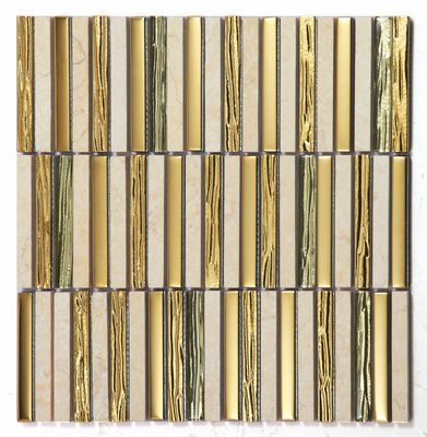 Buy Acid-Resistant And Antibacterial Yellow 282x294mm Natural Stone Mosaics For Office And Bathroom online manufacture