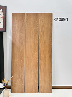 Buy Brown Anti-slip 200x1200mm Indoor Porcelain Floor Tiles For Balcony and Dining Room online manufacture