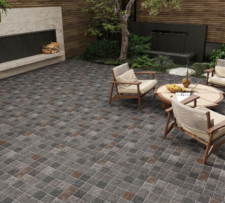 Buy Gray Moisture-proof Retro Matt Ceramic Paving Tiles 600x600mm Ourside Floor Tiles Thickness 12mm for Courtyard online manufacture
