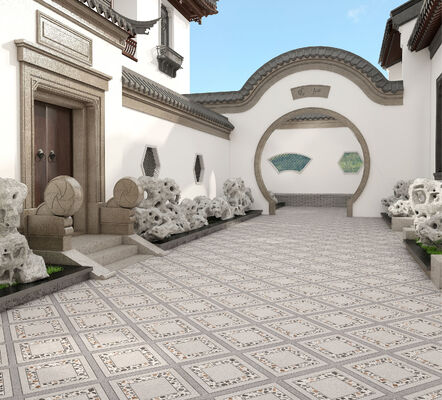 Buy Light Gray Acid-Resistance 600x600mm Retro Outside Floor Paving Ceramic Tile For Countyard And Swimming Pool online manufacture