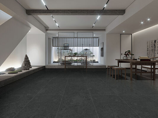 Buy Stunning Black 600x1200mm Matt With Mould Surface Porcelain Tiles For Apartment And Building online manufacture