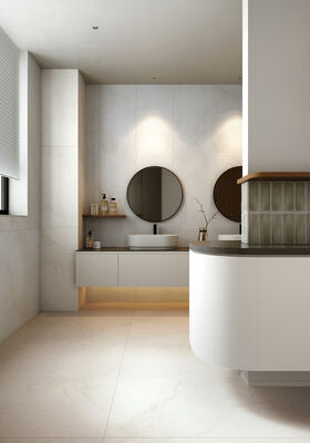 Buy Stain-resistant Cream White Special Glazed Matt Porcelain Tiles 600x1200mm For Balcony online manufacture