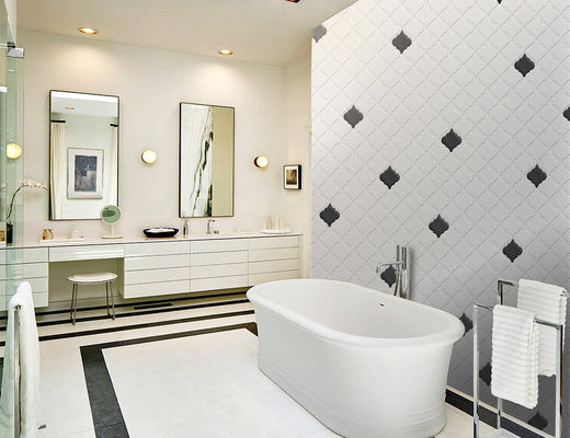 Buy 25x27cm ISO13006 Lantern Glass Mosaic Tile Matt Finished Metal Glazed 6mm online manufacture