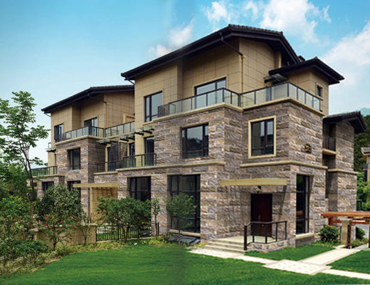 Buy Grade AAA Beige Blue Exterior Stone Wall Tile 200x400mm online manufacture