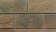handcrafted Beige Gray Orange Cultured Stone Brick Mushroom Cement Wall 14mm