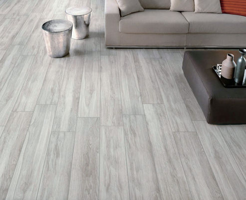 Buy Light Gray Wooden Porcelain Tile 200x1200mm Matt Surface online manufacture