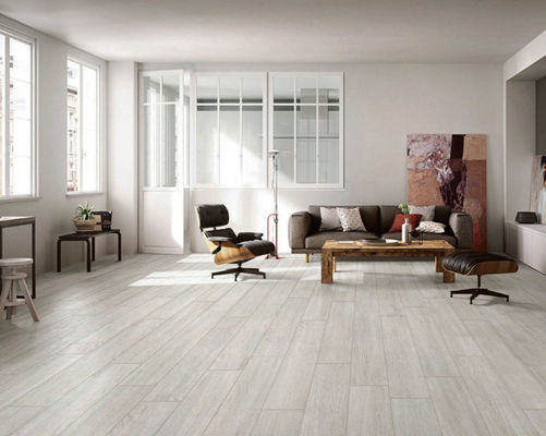 Buy Light Gray Wood Effect Porcelain Tiles 200x1200mm 9.5mm online manufacture