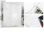 500m2 Glazed Polished Carrara Marble Tile , 600x1200mm Porcelain Floor And Wall Tile