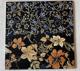 500SQM 9.5mm Flower Pattern Tiles , 30x60cm Decorative Floor Tiles Golden Silver Line